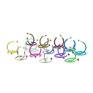 Titanium Hoops - 25mm Light Green