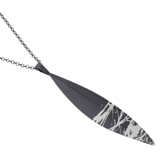 Silver Oxi Leaf Necklace