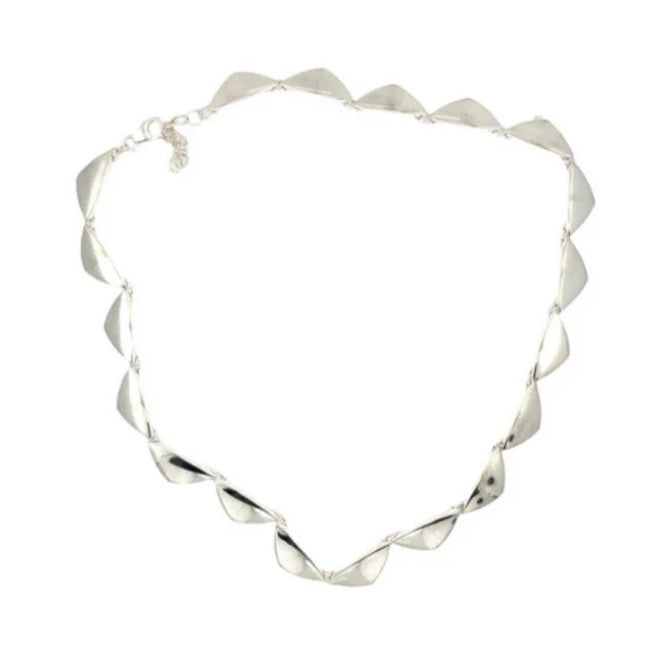 Triangles Necklace, Silver