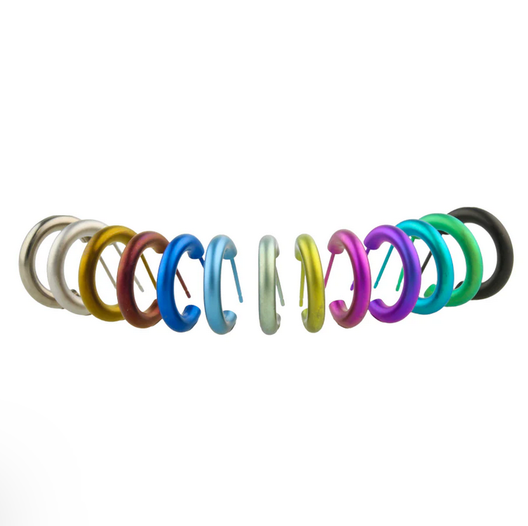 Titanium Hoops - 12mm Kingfisher