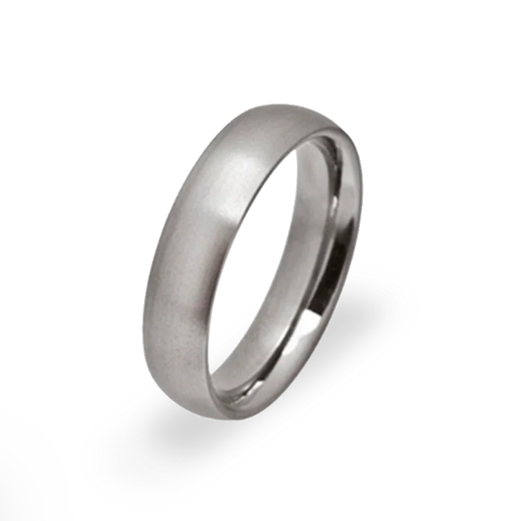 Titanium Ellipse Court Ring, 6mm