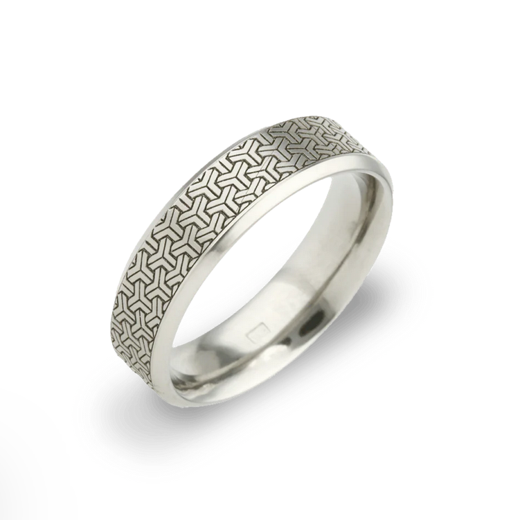 Titanium Triline Ring, 6mm
