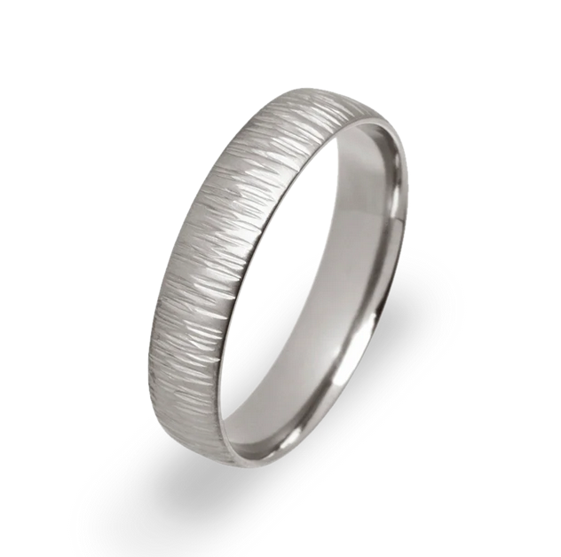Titanium Fine Ripple Ring, 4mm