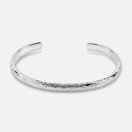 Silver Hammered Bangle