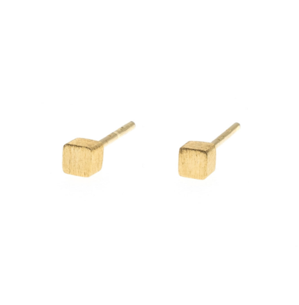 Cube Stud Earrings, YGP
