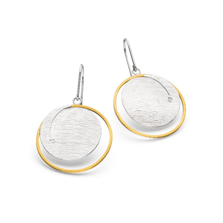 Silver and Gold Diamond Disc Drops