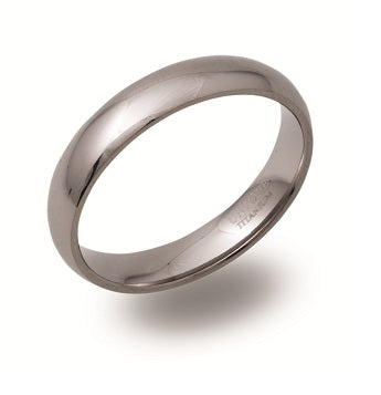 Titanium Polished Court Ring, 5mm