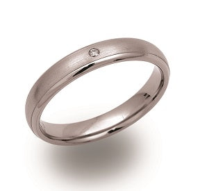 Titanium Diamond Ring, 4mm