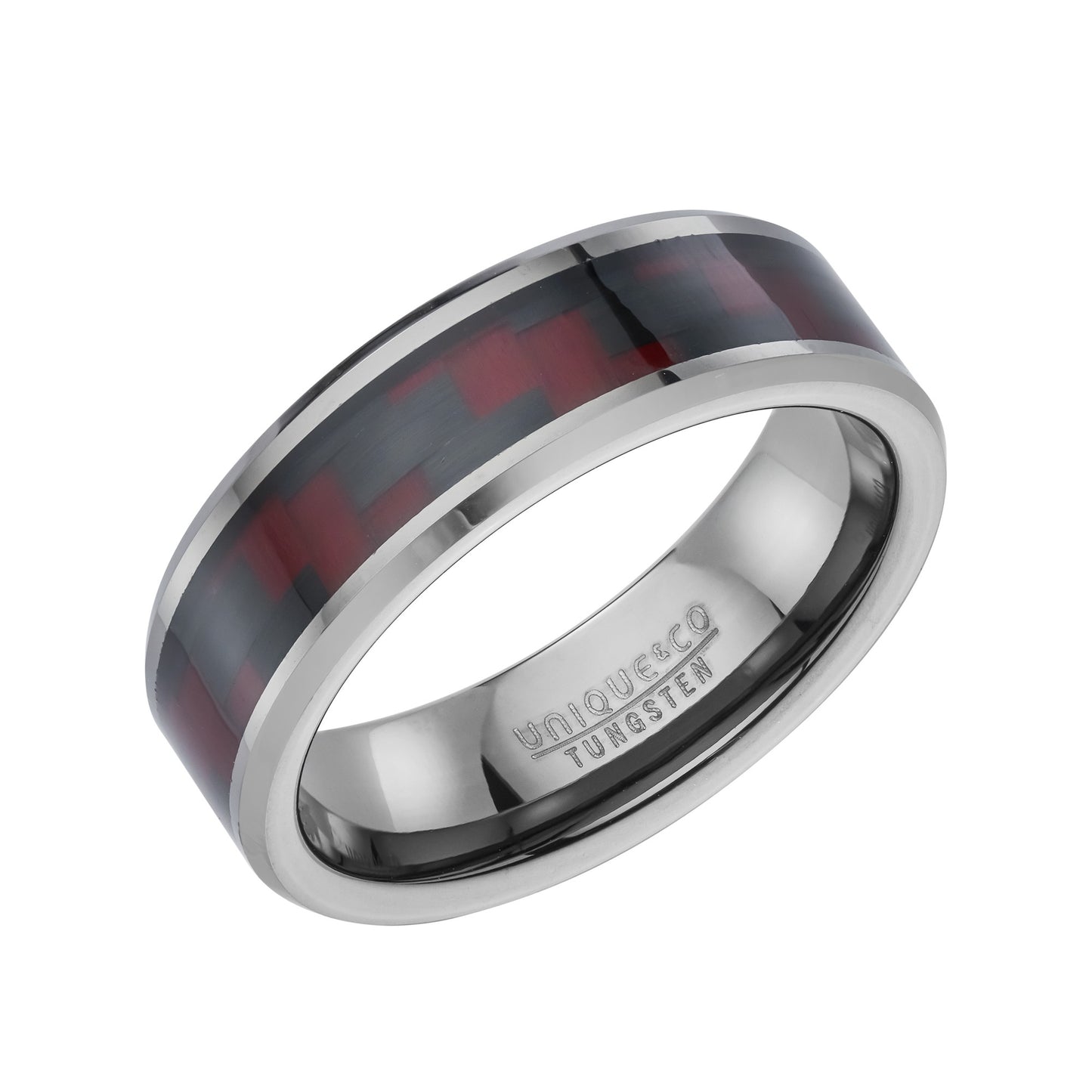 Tungsten Carbon Fibre Inlay Ring