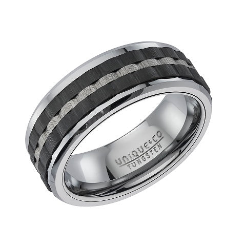 Tungsten and Black IP Ring