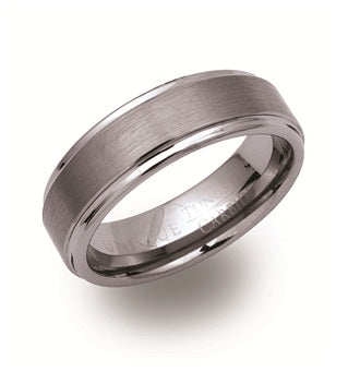 Tungsten Brushed Centre Ring