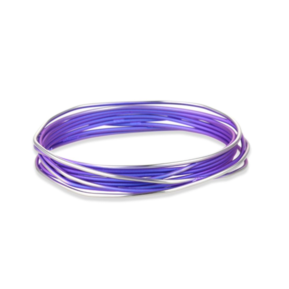 Titanium Chaos Bangle - Purple