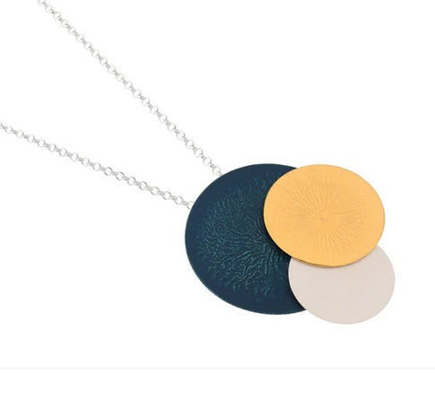 Triple Moon Silver Necklace