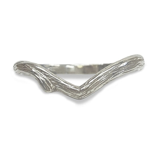 Sliver Twig Wishbone Ring