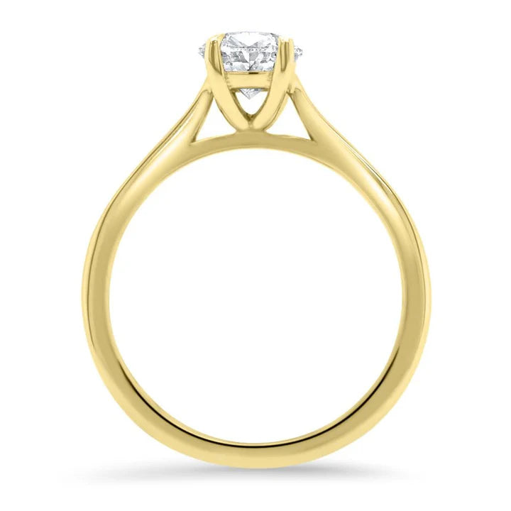 Lab Grown Oval Cut Solitaire Ring 1.02ct