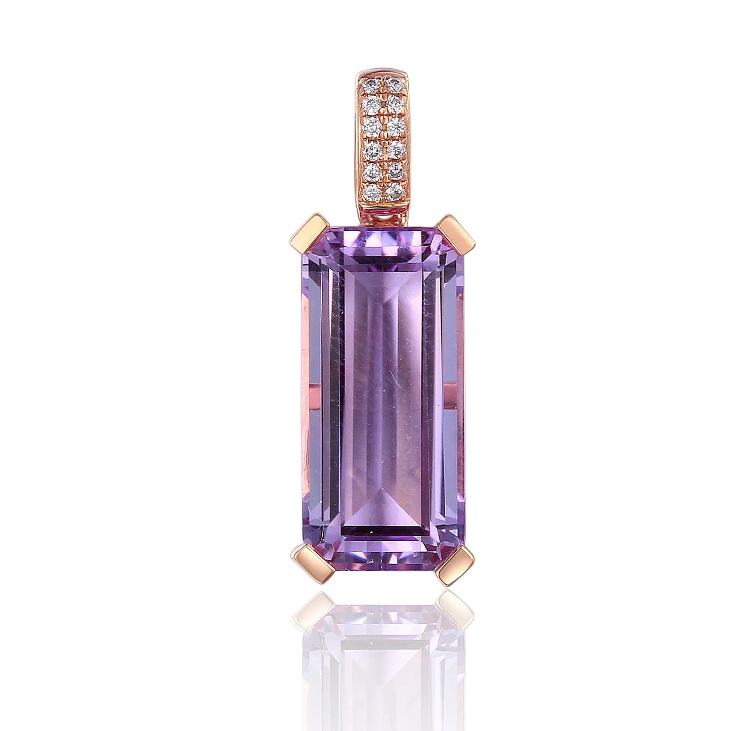 Amethyst And Diamond Pendant