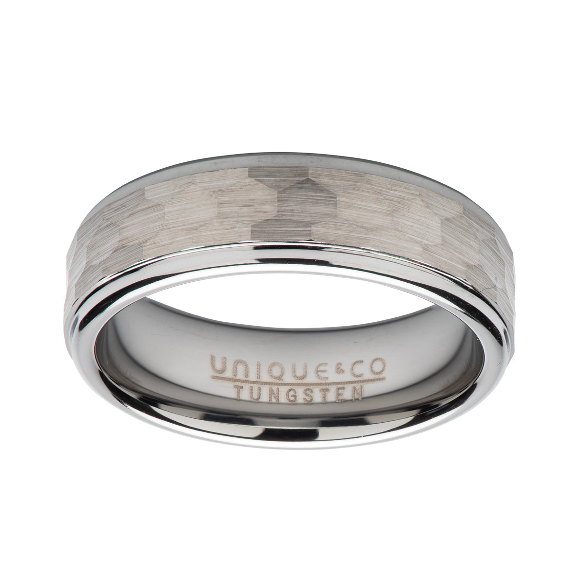 Tungsten Hammered Ring