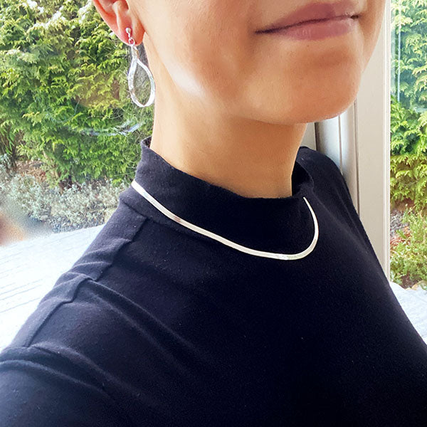 Snake Necklace, Silver