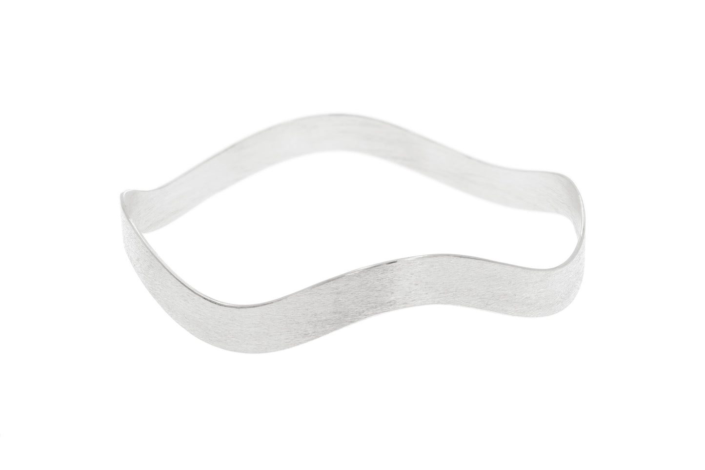 Wave Bangle, Silver