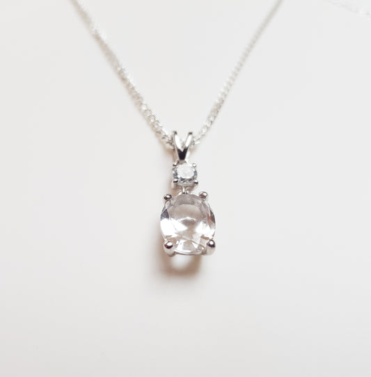 Silver White Quartz Pendant