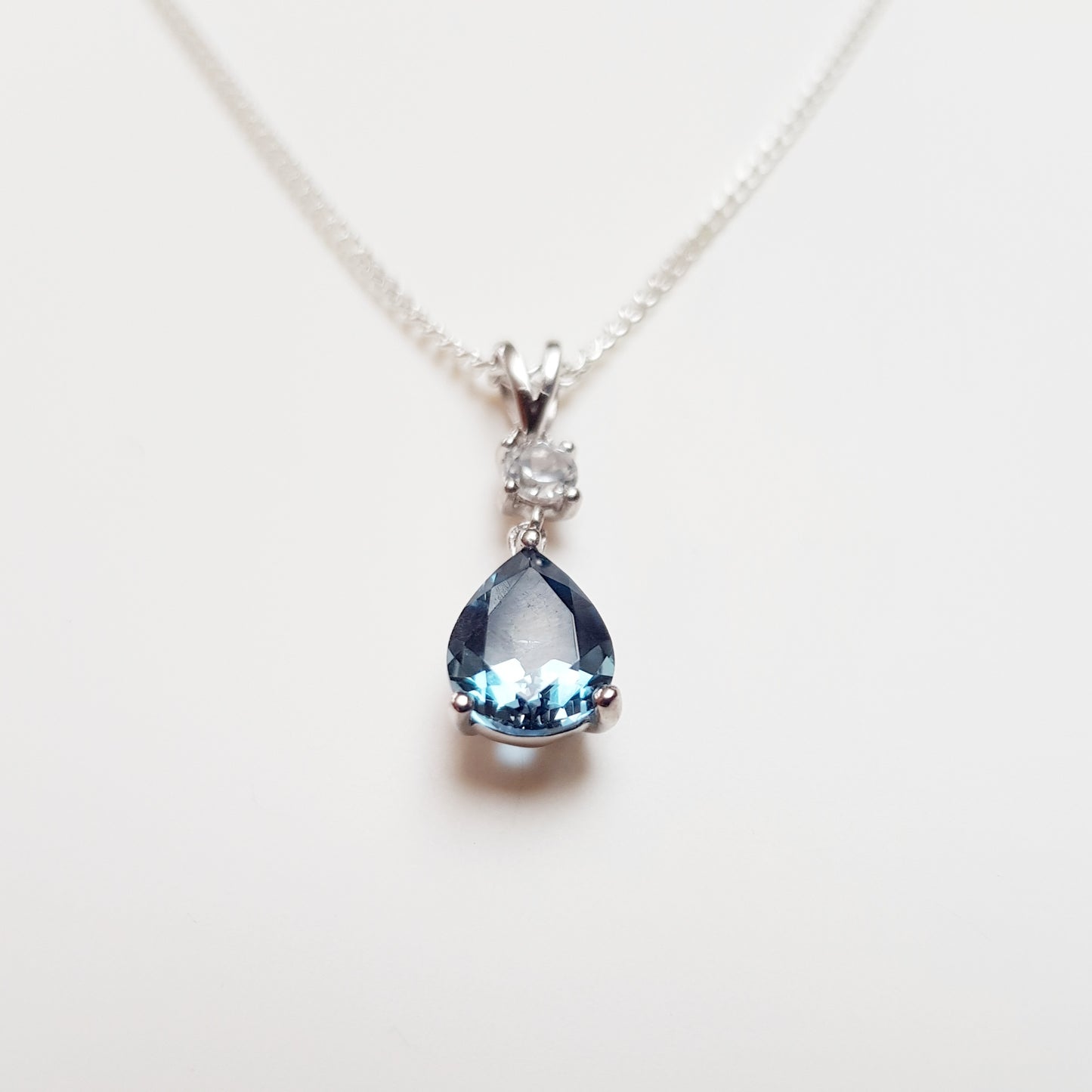 Silver London Blue Topaz Pendant