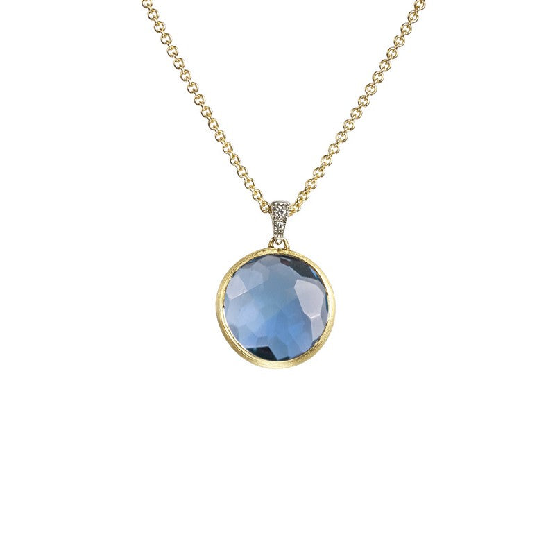 Delicati Diamond and Blue Topaz Necklace by Marco Bicego