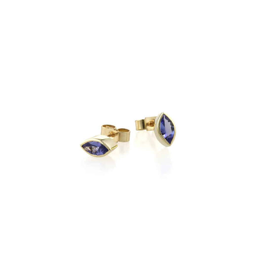 Gold and Tanzanite Earrings