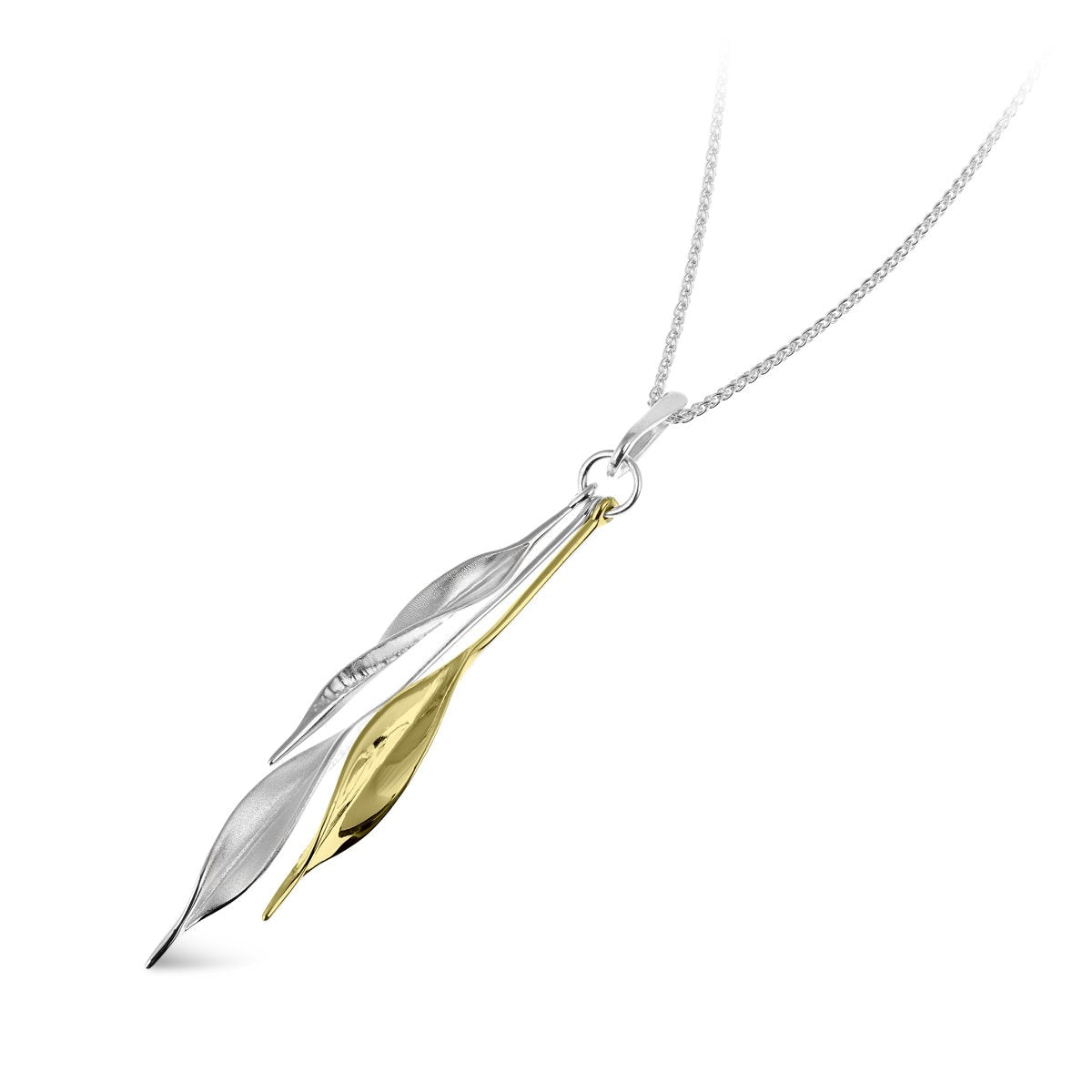Mavilo Triple Slim Leaf Pendant