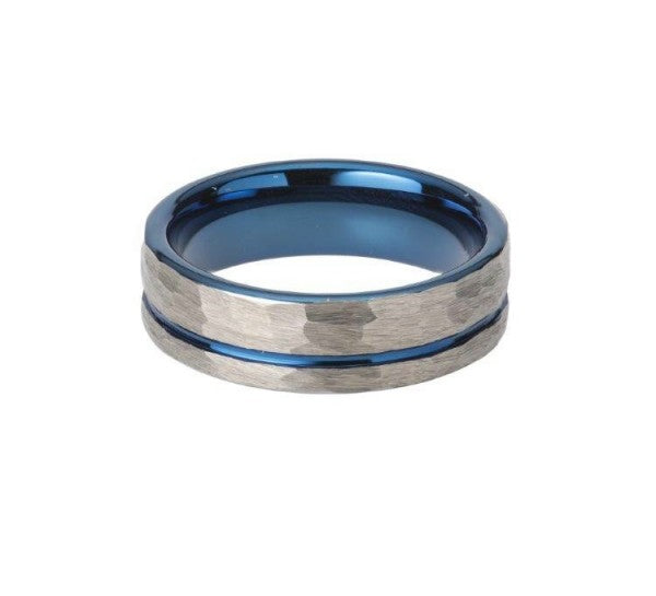 Tungsten Hammered Ring