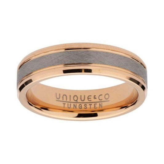 Tungsten Brushed Centre Ring