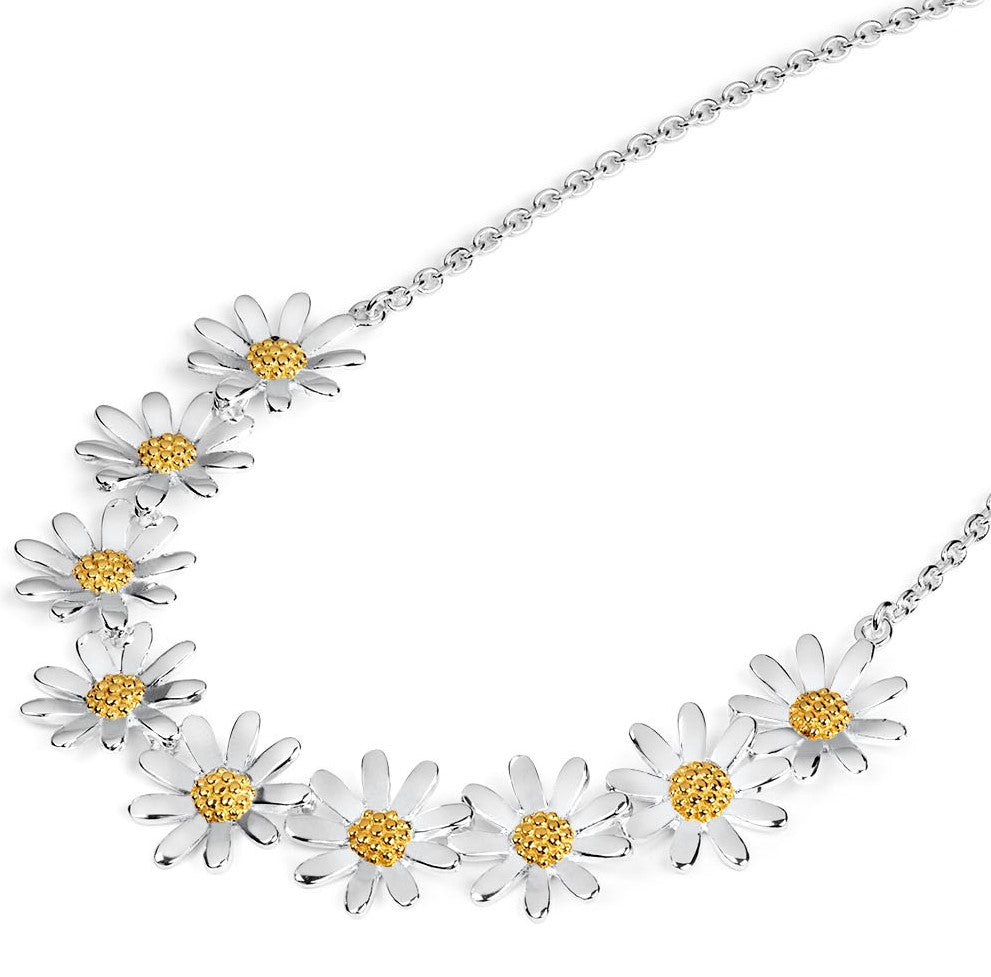 Silver Daisy Necklace