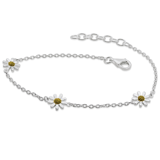 Silver Daisy Bracelet