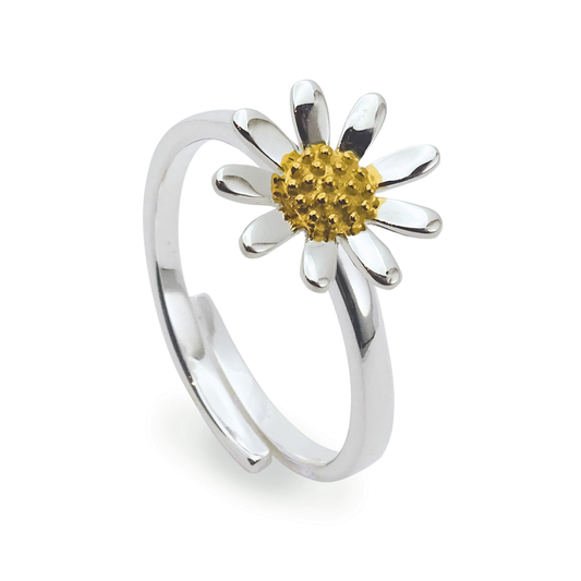 Silver Daisy Ring