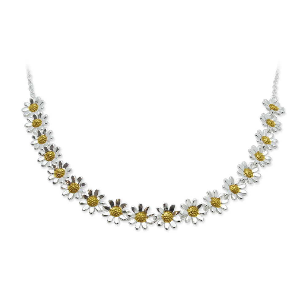 Silver Daisy Necklace