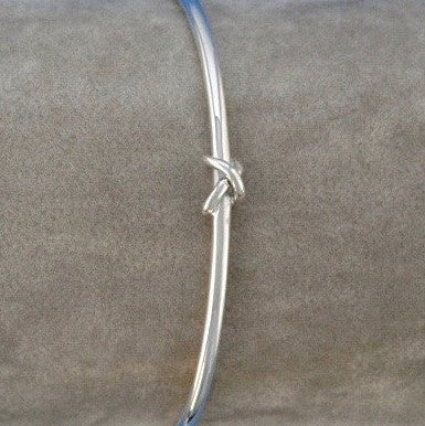 Silver Round Cross Bangle