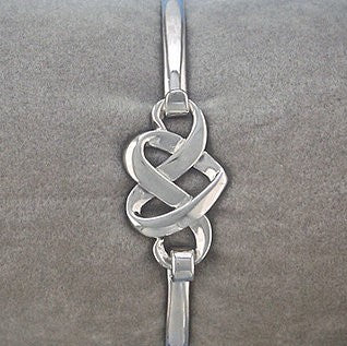 Silver Celtic Heart Bangle