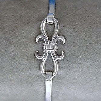 Silver Fleur-de-Lis Bangle