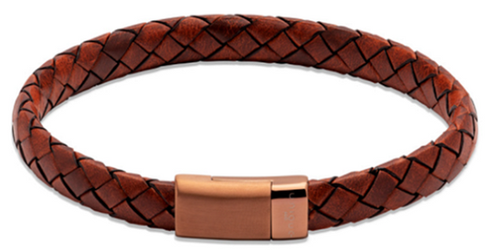 Congac Leather Bracelet with Magnetic Clasp