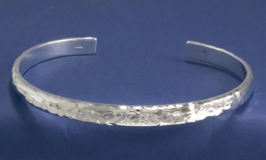 Silver Hammered Bangle