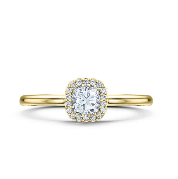 Cannele Cushion Diamond Ring