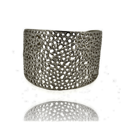 Morphology Large Silver Bangle