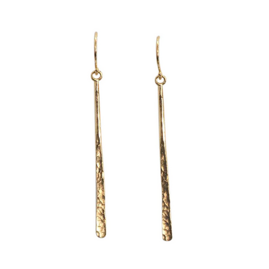 Silver/YGP Long Drop Earrings