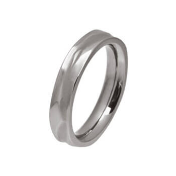 Titanium Carved Wave Ring, 4mm