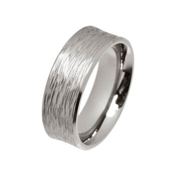 Titanium Rainfall Texture Ring, 8mm