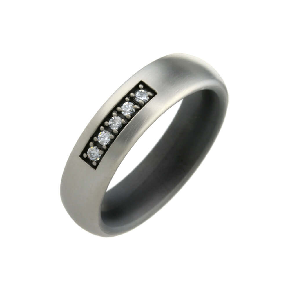 Titanium Diamond Ring