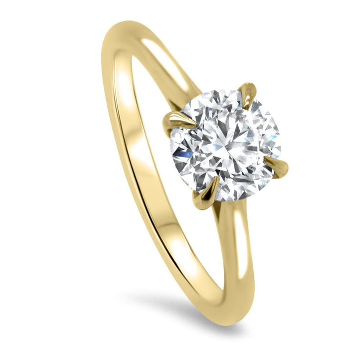 Lab Grown Brilliant Cut Solitaire Twist Diamond Ring 0.25ct