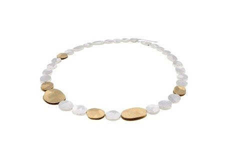 Pebbles Necklace, Silver/YGP