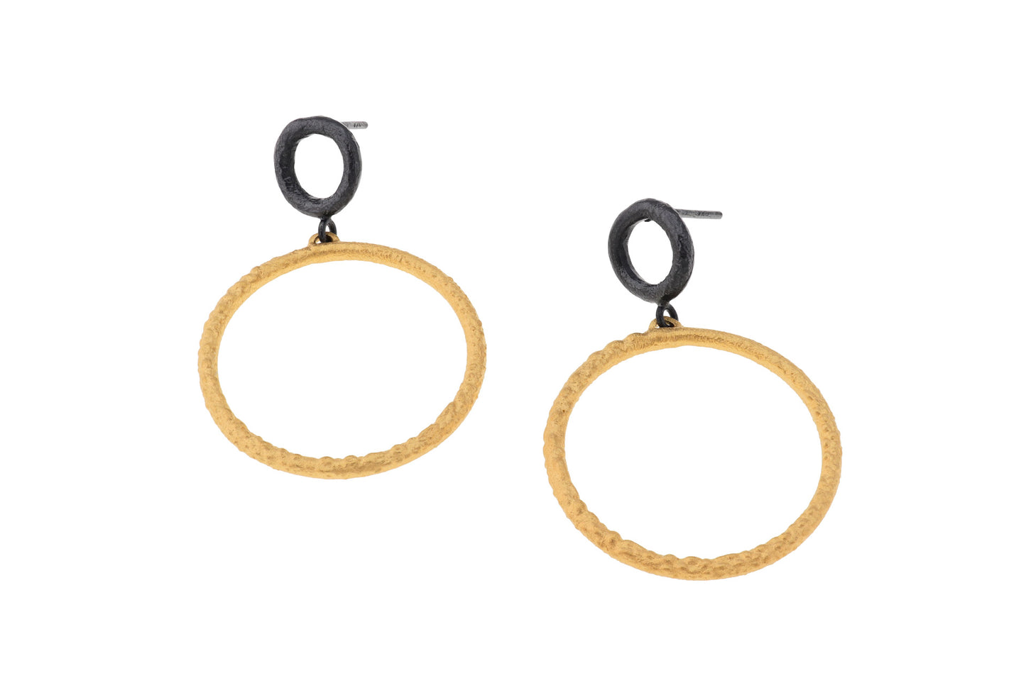 Circles Drop Earrings, Oxi/YGP