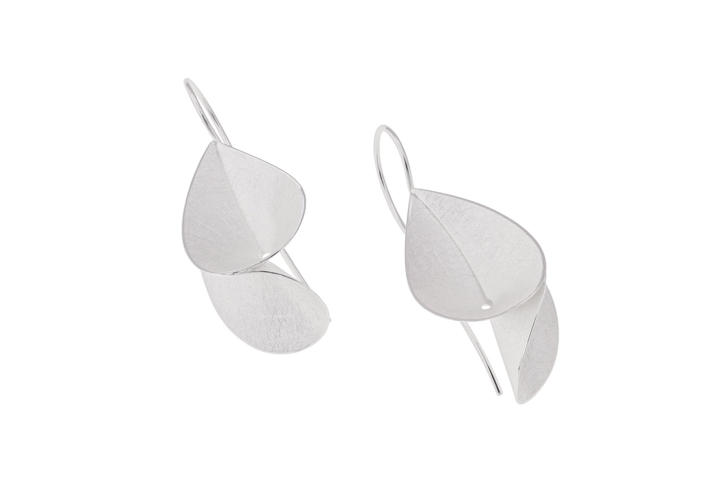 Silver 'Drop' Hook Earrings