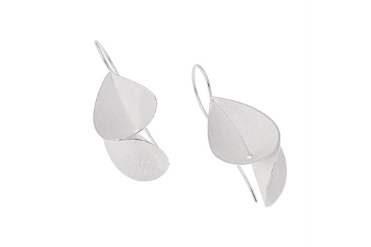 Silver 'Drop' Hook Earrings
